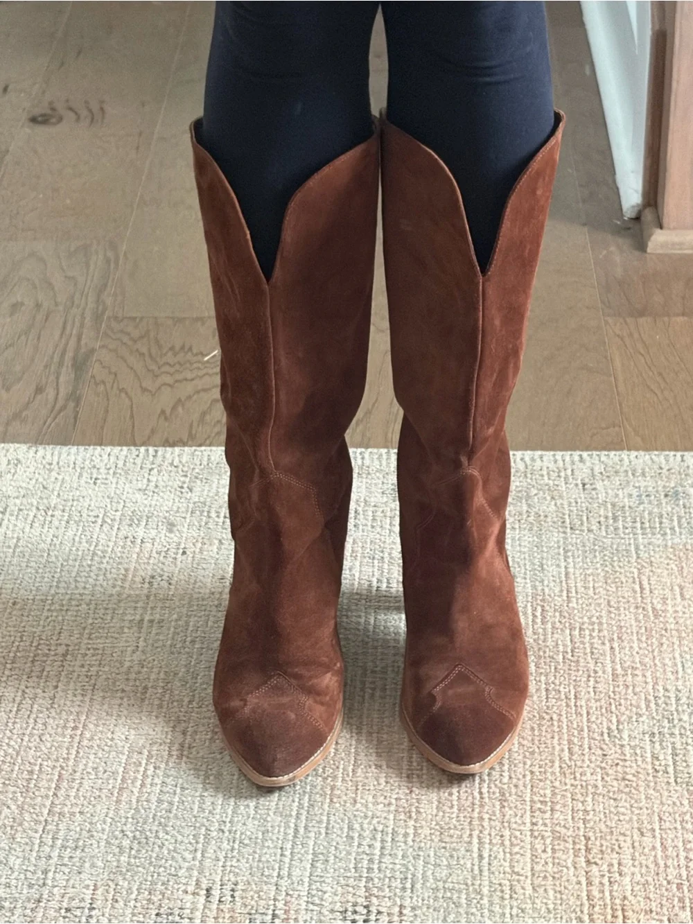 Free Prople Suede  Block Heel Boots